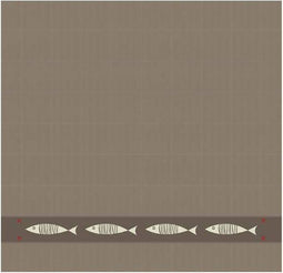 DDDDD Pescado - Theedoek - 60x65 cm - Set van 6 - Taupe