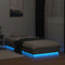 vidaXL - Bedframe - met - LED-verlichting - betongrijs - 100x200 - cm