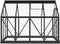 vidaXL - Vervangend - frame - tuinkas - 155x103x191 - cm - aluminium - antraciet