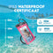 Travelly® Waterdicht Telefoonhoesje - IPX8 Onderwater Hoesje - Geschikt voor smartphones tot 18 cm - Zwart/Roze (2 stuks)