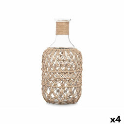 Fles 21639BR Transparant Natuurlijk 18 x 38 cm Decoratief (4 Stuks)