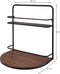 Wijnrek staand - Wijnrek hangend - zwart metaal 62 cm