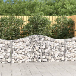 vidaXL - Schanskorven - 5 - st - gewelfd - 200x50x80/100 - cm - gegalvaniseerd - ijzer