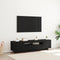 vidaXL - TV-meubel - met - LED-verlichting - Zwart - Eiken - 160x35x40 - cm - Samengesteld - Hout