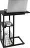tectake® Laptoptafel Rhea - C-Vormige bijzettafel - Laadstation met 2 AC- en USB-aansluitingen