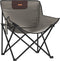 vidaXL Campingstoelen 2 st met vakje inklapbaar grijs