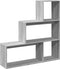 vidaXL - Kamerscherm - / - boekenkast - 123x29x123 - cm - hout - grijs - sonoma