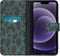 iMoshion Hoesje Geschikt voor iPhone 13 Hoesje Met Pasjeshouder - iMoshion Design Softcase Bookcase - Groen / Green Leopard