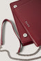 NA-KD Patent Chain - Vrouwen Tas - Verstelbare schouderband met ketting - Dark Plum