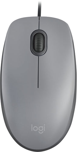Logitech M110 Silent - Draadloze muis - 90% stiller - Grijs