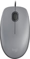 Logitech M110 Silent - Draadloze muis - 90% stiller - Grijs