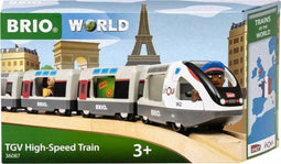 BRIO World 36087 Treinen van de wereld TGV-hogesnelheidstrein | Speeltrein voor kinderen vanaf 3 jaar