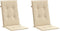 vidaXL - Tuinstoelkussens - 2 - st - hoge - rug - 120x50x3 - cm - stof - beige