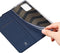Dux Ducis Hoesje Met Pasjeshouder Geschikt voor Motorola Moto G9 Plus - Dux Ducis Slim Softcase Bookcase - Donkerblauw