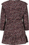 Flo - Jurkje - Geweven crepe met schouderdetails - Navy met off white en bordeaux (80)