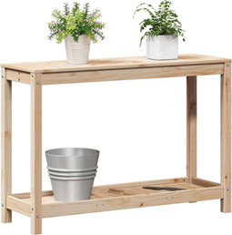 vidaXL - Oppottafel - met - schap - 108x35x75 - cm - massief - grenenhout