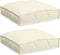 vidaXL - Ligbedkussens - voor - Zitplaats - 2 - stuks - Crème - 40x40x8 - cm - Oxford - Stof