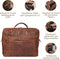 Donbolso® San Francisco - Schoudertas 17 inch - Nappa leer - Vintage Brown