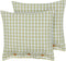 TALYA - Sierkussen set van 2 - Olijfgroen/wit - 45 x 45 cm - Polyester