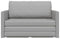 vidaXL - Vloersofa - Bed - 2-in-1 - Cloud - Grijs - 124x71x78 - cm - Stof