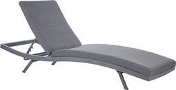 AMELIA - Ligstoel - Donkergrijs - Textiel