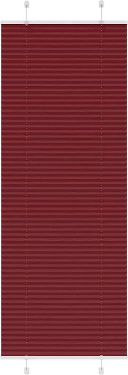 vidaXL - Plissé - rolgordijn - 75x200 - cm - stofbreedte - 74,4 - cm - bordeauxrood