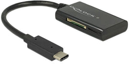 Delock 91740 - USB Cardreader - 4 kaartsleuven USB-C - Zwart