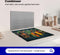 KitchenYeah® Inductie beschermer - Afdekplaat kookplaat - 60x52 cm - Kleurrijk met kruiden en lepels