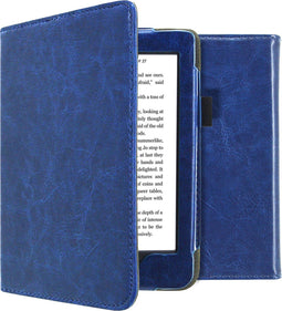 imoshion E-reader Hoesje - Geschikt voor Kobo Nia - Vegan Leather Bookcase - Donkerblauw