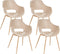 MILLERS - Set van 4 stoelen - Beige - Synthetisch materiaal