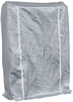 vidaXL - Haardhoutrek - met - regenhoes - 100x25x150 - cm - gegalvaniseerd - staal