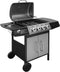 vidaXL Gasbarbecue 4+1 kookzone zwart en zilver