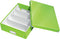 Leitz Wow Click & Store Middelgrote Opbergdoos - 85% Gerecycled Karton - Ruimtebesparende Sorteerdoos met Vakjes - 28.1 x 10 x 37 Cm (BxHxD) - Groen