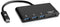 V7 V7UC3U-HUB-BLK-1E - USB-C naar 5-in-1 Hub - 3x USB 3.2 type-A - Zwart