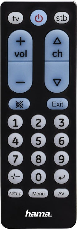 Hama 00040072 - Universele infrarood-afstandsbediening - Geschikt voor 2 apparaten - Zwart (2 stuks)