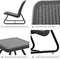 tectake® Modica Tuinmeubelset - Zitgroep voor 2 personen - Weerbestendig - Rotan look - Grijs (2 stuks)