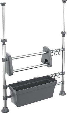 vidaXL - Aanrechtorganiser - verstelbaar - aluminium