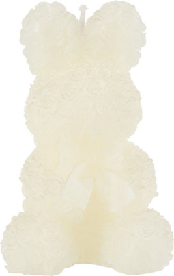 J-Line kaars Konijn - wit - small - 8U - paasdecoratie