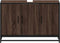 vidaXL - Wastafelkast - 90x33x60 - cm - bewerkt - hout - bruin - eikenkleurig