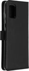 Selencia Galaxy A51 - Echt Lederen Bookcase - 3 Pashouders - Zwart