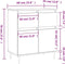 vidaXL - Dressoir - 60x35x70 - cm - bewerkt - hout - bruin - eikenkleur