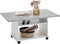 FMD - Salontafel - met - wieltjes - betongrijs - en - wit