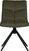 WOOOD Vinny Draaibare Eetkamerstoel - Velvet - Groen - 80x48x45