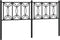 vidaXL - Hoofdbord - 150 - cm - metaal - zwart