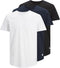 JACK&JONES JJENOA TEE SS CREW NECK - T-shirt 3-pack - 100% organisch katoen - Wit donkerblauw zwart (3-pack)