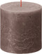 Bolsius Stompkaars Rustic Taupe Ø100 mm - Hoogte 10 cm - Taupe - 62 branduren