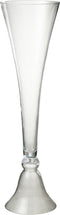 J-Line Vaas Tweedelig Elsa Glas Transparant - Bloemenvaas 101.00 cm hoog