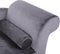 LUIRO - Chaise longue - Grijs - Rechterzijde - Fluweel