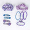 Haaraccessoires Stitch 10 Onderdelen Blauw Paars