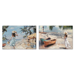 Schilderij Home ESPRIT Mediterrane 70 x 3 x 100 cm (2 Stuks)